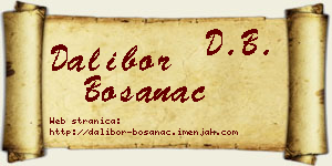Dalibor Bosanac vizit kartica